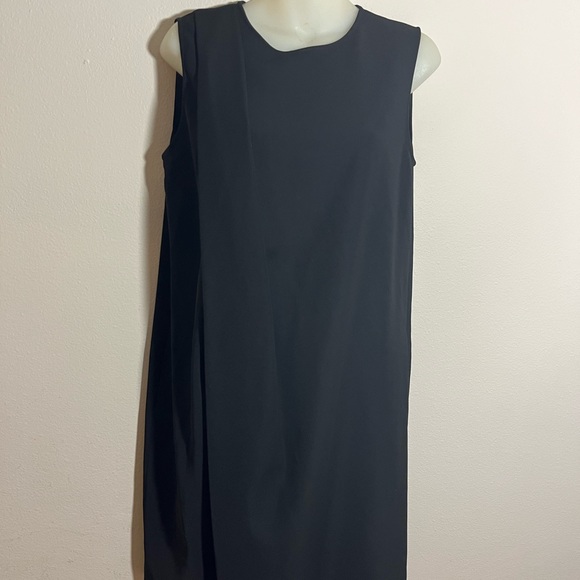 Armani Collezioni Black asymmetrical Dress Over the knee sleeveless size 4 - Picture 4 of 13